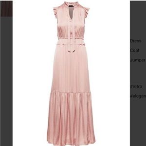 Banana Republic silky soft satin blush pink maxi dress